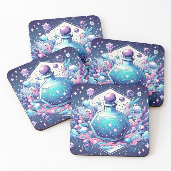 Item preview, Galaxy in a bottle Magical Magic Potion Bottle Crystals Stars Moon designed and sold by CoffeeIsATrip.