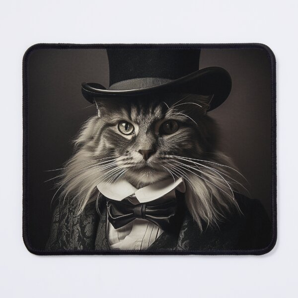 Item preview, Cat in Black Suit with Hat Victorian Era Art designed and sold by redstar19.