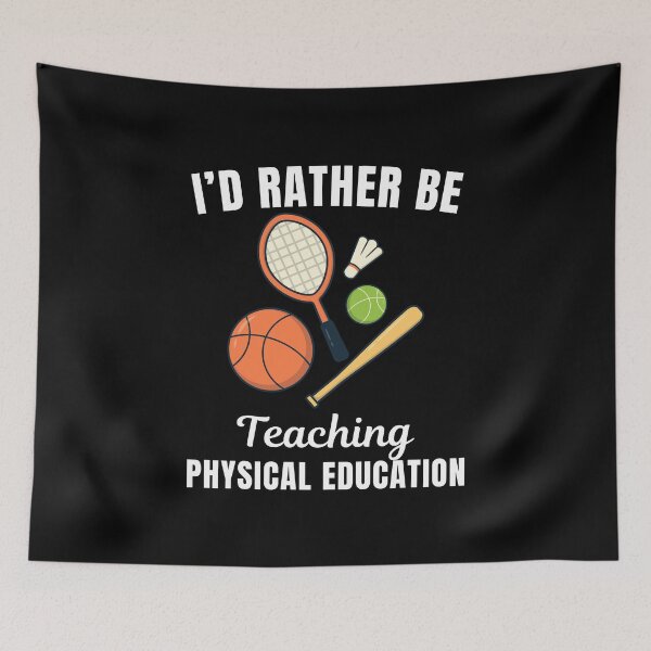 Item preview, I'd rather be teaching physical education, funny school PE teacher or professor job profession or occupation saying quote designed and sold by NBSStore.