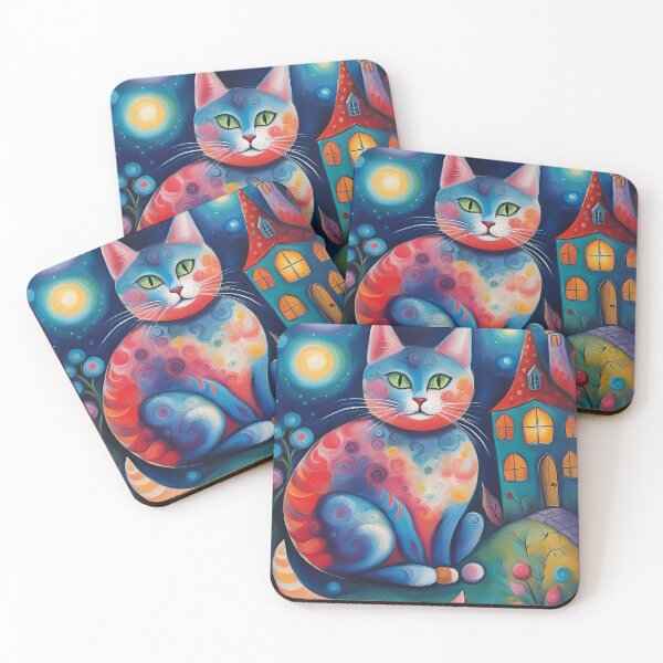 Item preview, The cat watches in the night designed and sold by mylittlewindow.