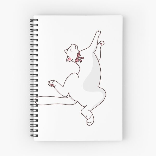 Item preview, Cute white cat lying on its back designed and sold by TiffyChaa.