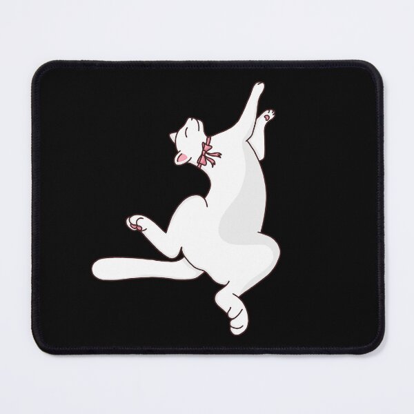 Item preview, Cute white cat lying on its back designed and sold by TiffyChaa.