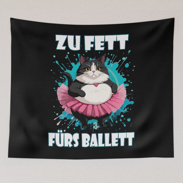 Item preview, Too fat for ballet cat designed and sold by Ultimate-Rabbit.