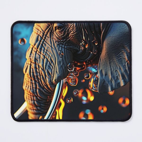 Item preview, Stunning Wildlife Art Wild Animals Realism Painting Wet Elephants C119-01 designed and sold by MPCFICTION.