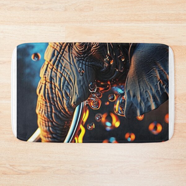Item preview, Stunning Wildlife Art Wild Animals Realism Painting Wet Elephants C119-01 designed and sold by MPCFICTION.