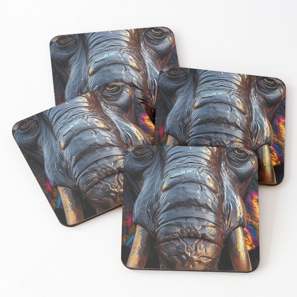 Item preview, Stunning Wildlife Art Wild Animals Realism Painting Wet Elephants C119-02 designed and sold by MPCFICTION.