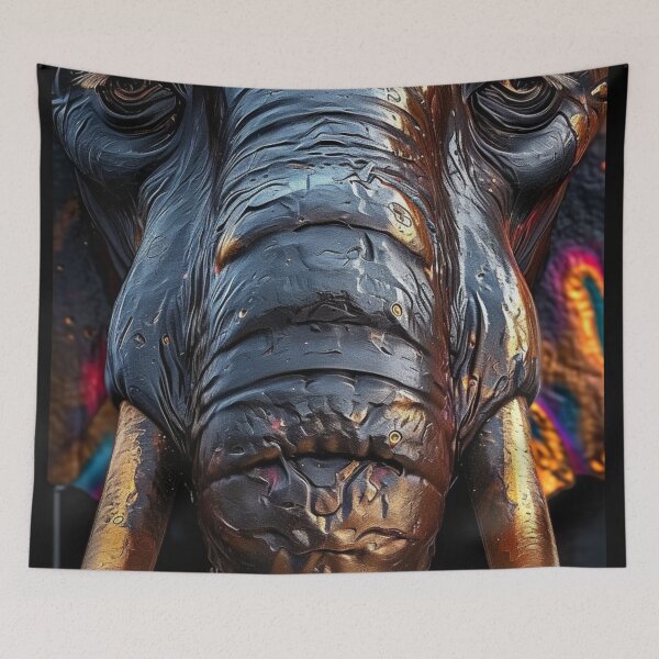 Item preview, Stunning Wildlife Art Wild Animals Realism Painting Wet Elephants C119-02 designed and sold by MPCFICTION.