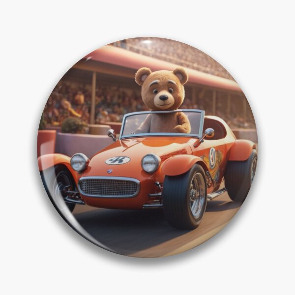 Artikelvorschau, Teddy Bear Racer: Ein aufregender Renntag entworfen und verkauft von DotsAndDesigns.