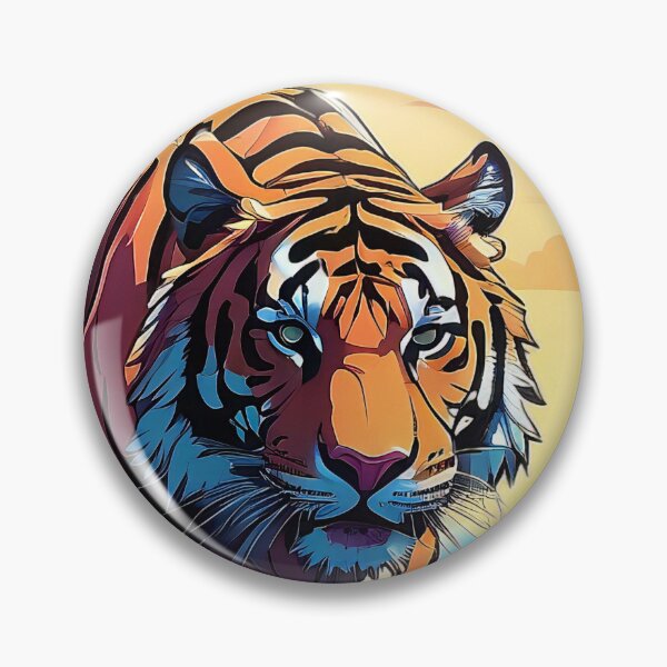 Item preview, Majestic Tiger Prowls at Sunset on Mountain Path designed and sold by ArtComixHaven.