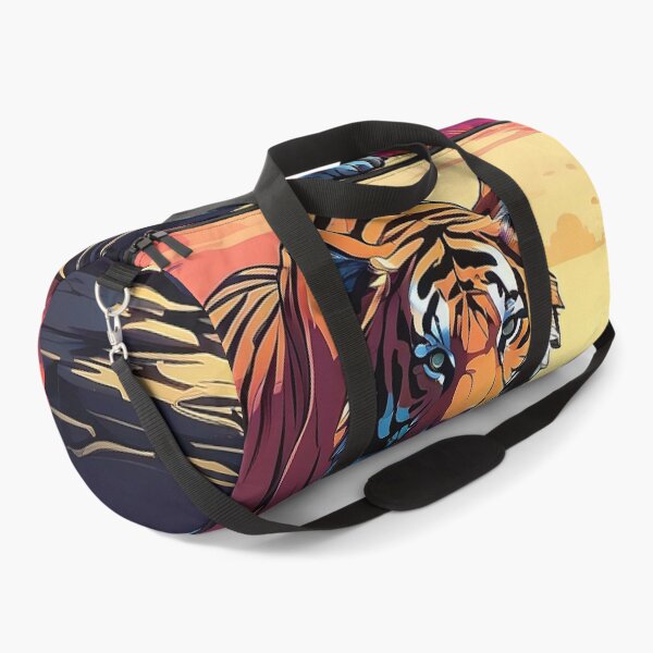 Item preview, Majestic Tiger Prowls at Sunset on Mountain Path designed and sold by ArtComixHaven.