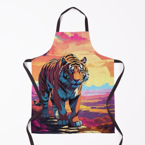 Item preview, Majestic Tiger Prowls at Sunset on Mountain Path designed and sold by ArtComixHaven.