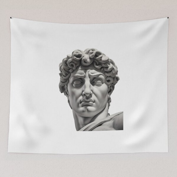 Item preview, Michelangelo's David Statue Head Figure - Classical Portrait David Ancient Statue designed and sold by MadeByRobots.
