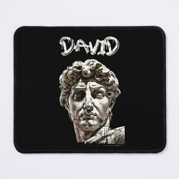 Item preview, Grunge Michelangelo's David Statue Head - Distressed Classical Portrait David Ancient Statue designed and sold by MadeByRobots.