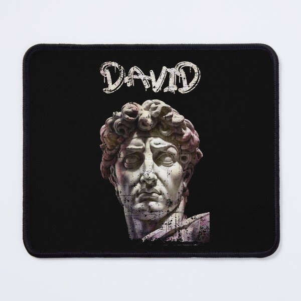 Item preview, Grunge Michelangelo's David Statue Head - Distressed Classical Portrait David Ancient Statue 03 designed and sold by MadeByRobots.