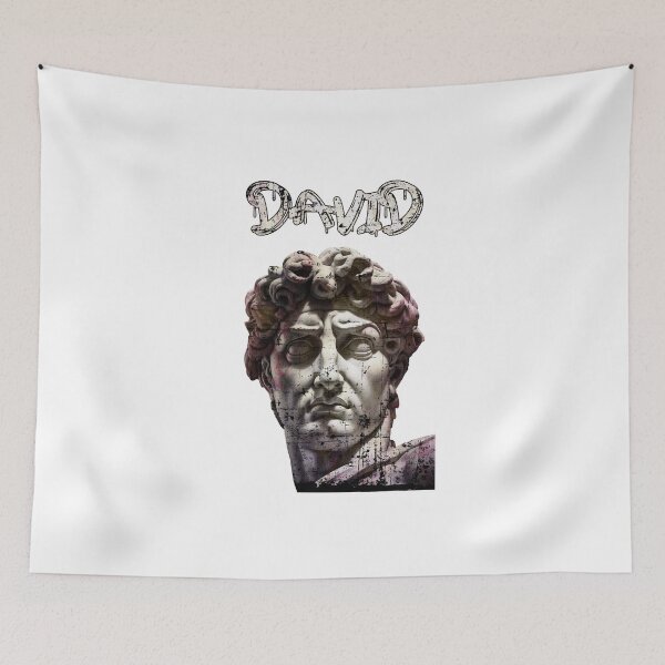 Item preview, Grunge Michelangelo's David Statue Head - Distressed Classical Portrait David Ancient Statue 03 designed and sold by MadeByRobots.