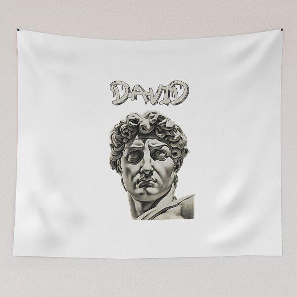 Item preview, Grunge Michelangelo's David Statue Head - Distressed Classical Portrait David Ancient Statue 04 designed and sold by MadeByRobots.