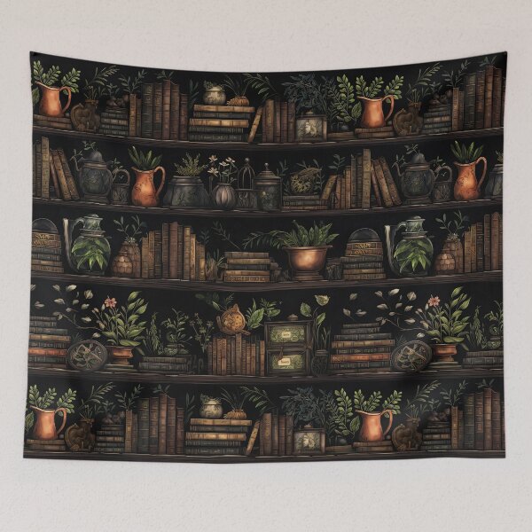 Item preview, Botanist library - magical plant lover librarian books designed and sold by Daydreamsatdawn.