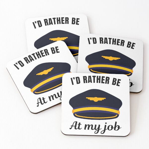 Item preview, I'd rather be at my job, funny airplane pilot job profession or occupation saying quote designed and sold by NBSStore.