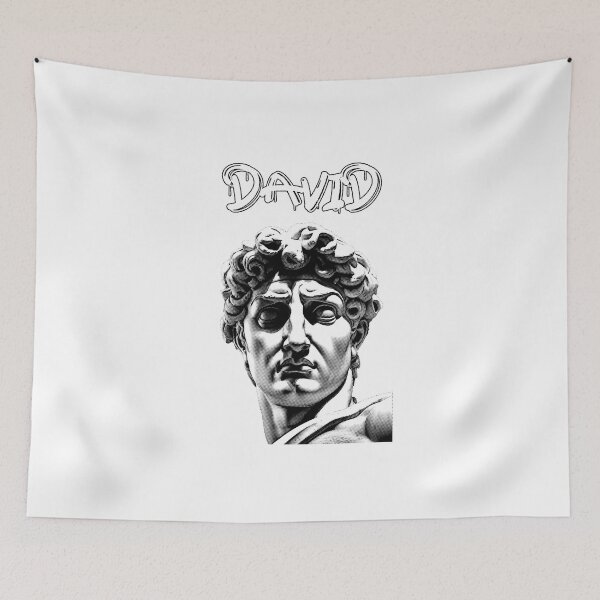 Item preview, Dot Art Grunge Michelangelo's David Statue Head - B&W Classical Portrait David Ancient Statue designed and sold by MadeByRobots.