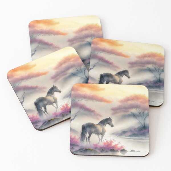 Item preview, Horse and Cherry Blossoms designed and sold by Blue Horse Photo Magic.