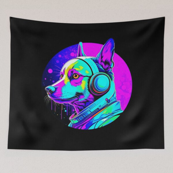 Item preview, Psychedelic Space Dog designed and sold by DadDrivenDesign.