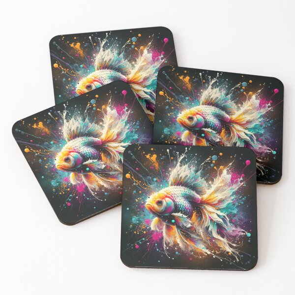 Item preview, Ink Splash Goldfish Merch designed and sold by DGTDrag0nDesgns.