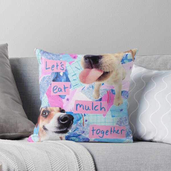 Item preview, Lets Eat Mulch Together, Dog collage designed and sold by OnBambisMind.