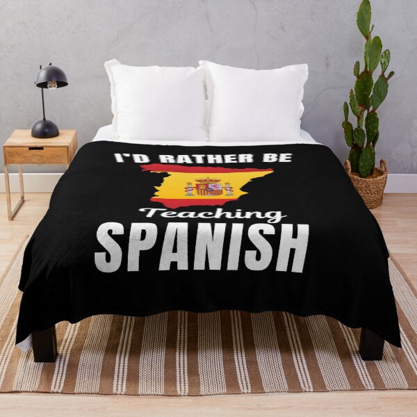 Item preview, I'd rather be teaching Spanish, funny Spanish language learning or speaking teacher or professor quote or saying designed and sold by NBSStore.