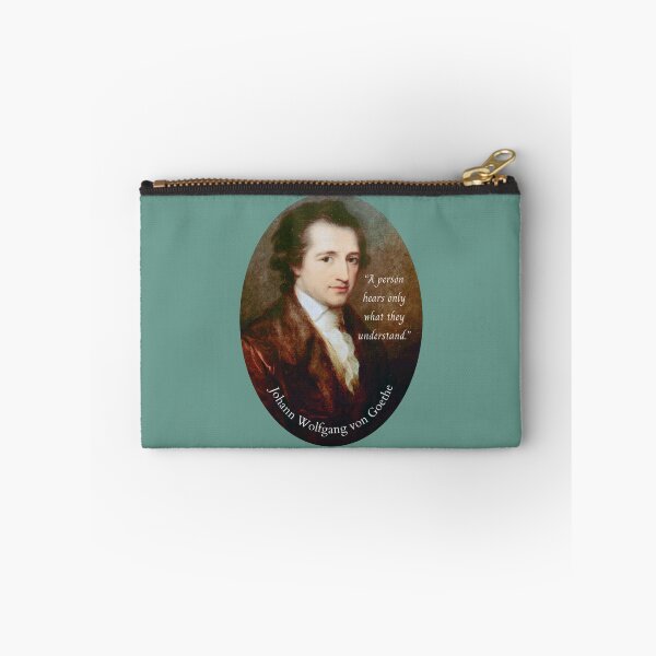 Item preview, Johann Wolfgang von Goethe portrait and quote: A person hears only what they understand. designed and sold by artbleed.