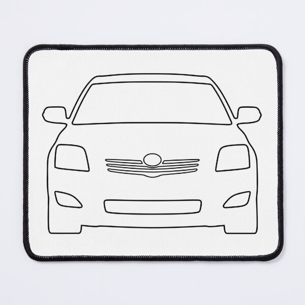 Item preview, Toyota Avensis T250 2003-2009 black lined art designed and sold by EdimDesign.