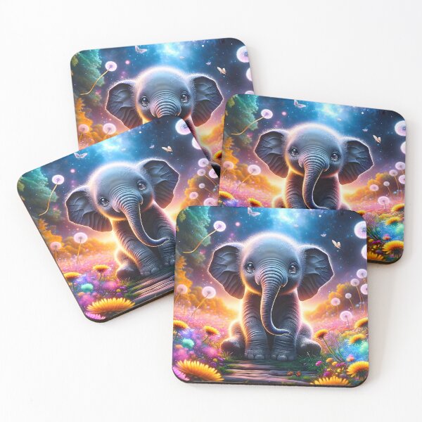 Item preview, Baby Elephant Gloomy Fantasy Landscape designed and sold by PuzzledBean.