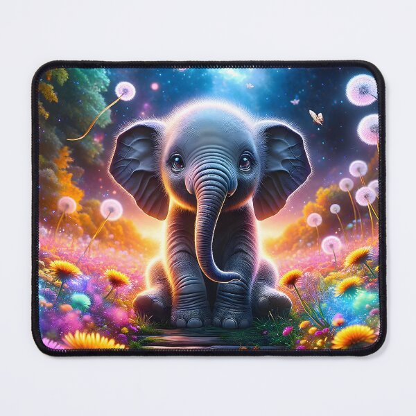 Item preview, Baby Elephant Gloomy Fantasy Landscape designed and sold by PuzzledBean.