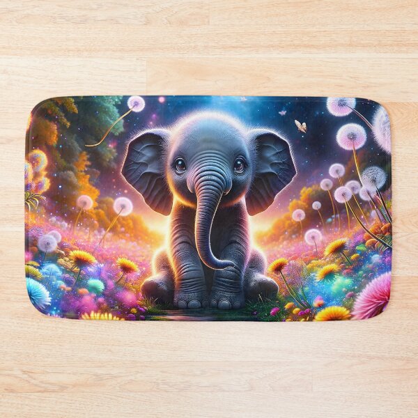 Item preview, Baby Elephant Gloomy Fantasy Landscape designed and sold by PuzzledBean.