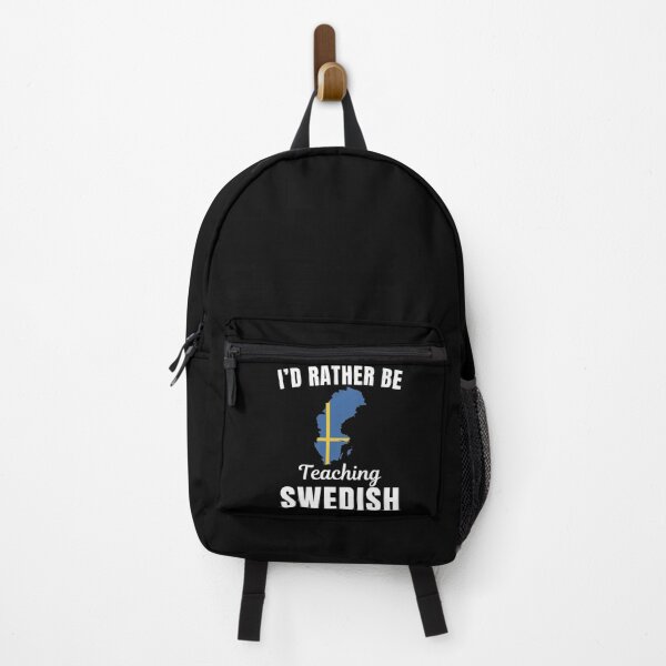 Item preview, I'd rather be teaching Swedish, funny Swedish language learning or speaking teacher or professor quote or saying designed and sold by NBSStore.