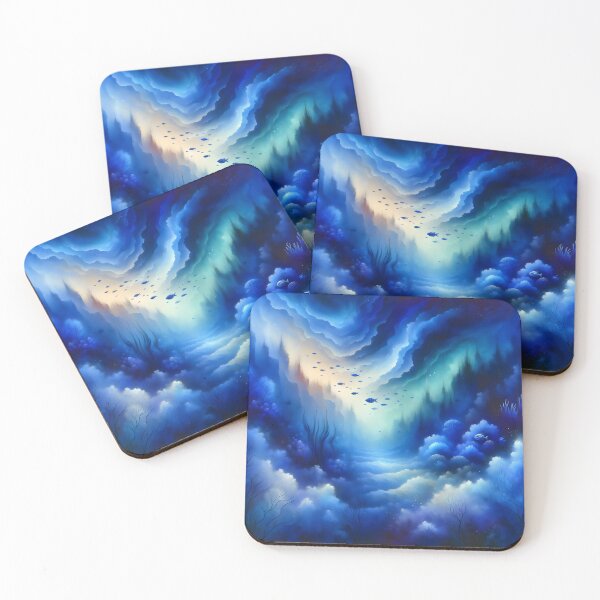 Item preview, Mystical Underwater World - Vivid Indigo Ocean Art designed and sold by ElLocoMus.