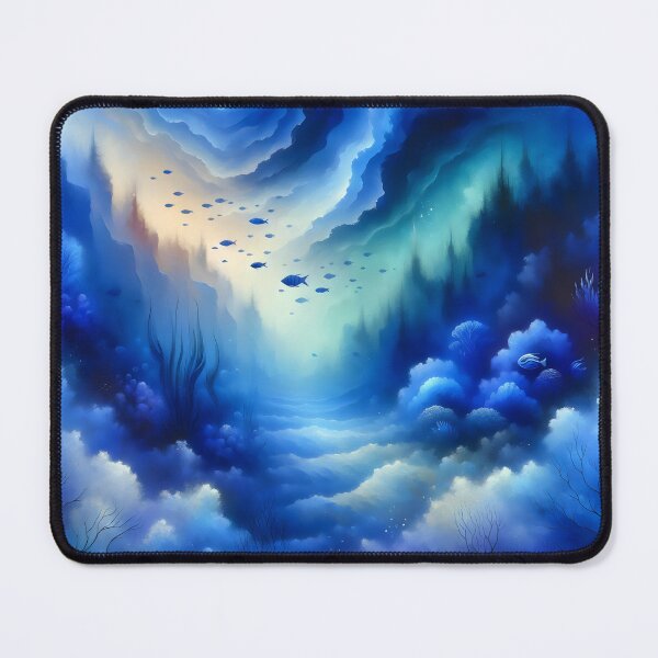 Item preview, Mystical Underwater World - Vivid Indigo Ocean Art designed and sold by ElLocoMus.