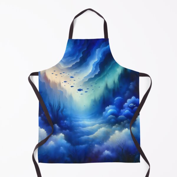Item preview, Mystical Underwater World - Vivid Indigo Ocean Art designed and sold by ElLocoMus.