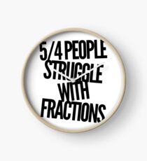 Fractions joke Clock