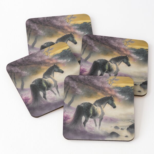Item preview, Horse at Sunset in Cherry Blossoms designed and sold by Blue Horse Photo Magic.