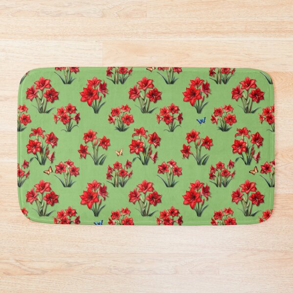 Item preview, Red Amaryllis Flower Seamless Pattern designed and sold by Petalandfur.