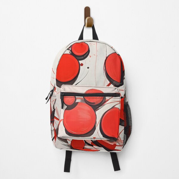 Item preview, A red circles and lines on a white surface designed and sold by johndesign88.