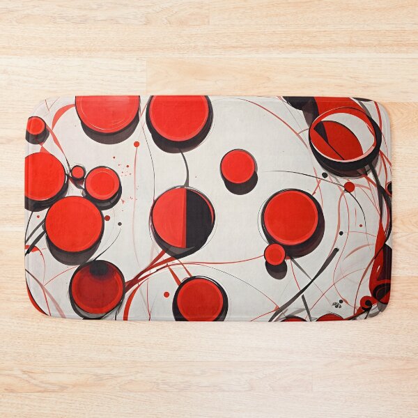 Item preview, A red circles and lines on a white surface designed and sold by johndesign88.