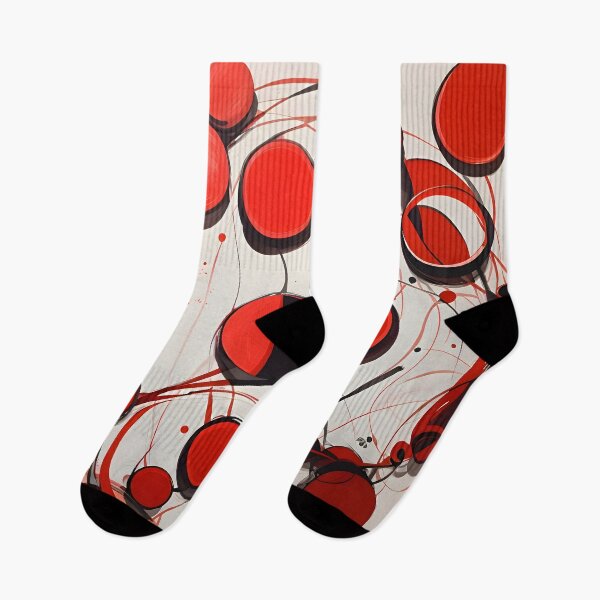 Item preview, A red circles and lines on a white surface designed and sold by johndesign88.