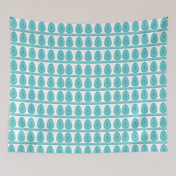 Item preview, Modern Blue Happy Easter Eggs Pattern designed and sold by Nisha Prabhu.