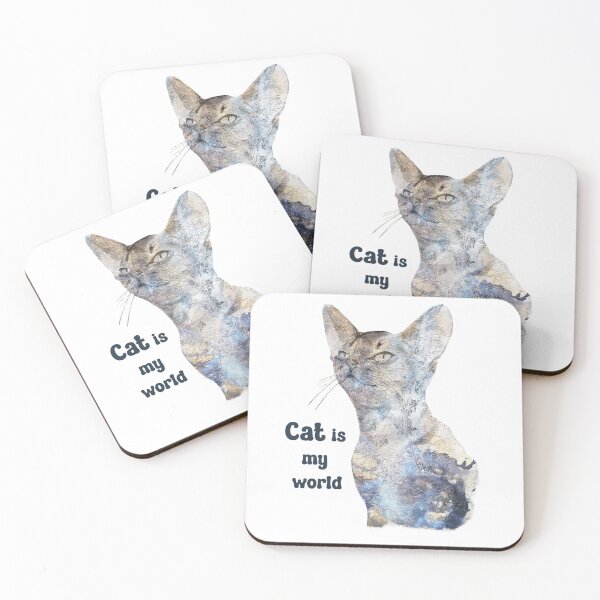 Item preview, Cat is my world Art Painting designed and sold by MagdaKlosArt.