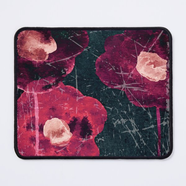 Item preview, Pink watercolor flowers against a gray background designed and sold by ANNblick.