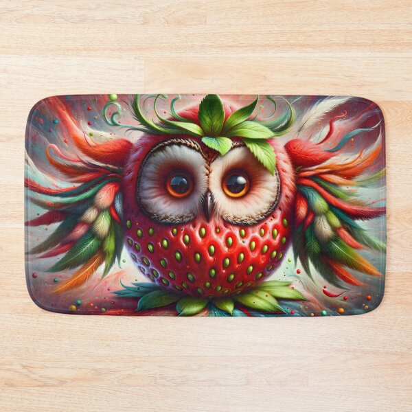 Item preview, Strawberry Owl Surreal Fantasy Design designed and sold by PuzzledBean.