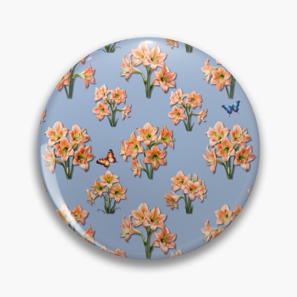 Item preview, Peach Amaryllis Flower Seamless Pattern designed and sold by Petalandfur.