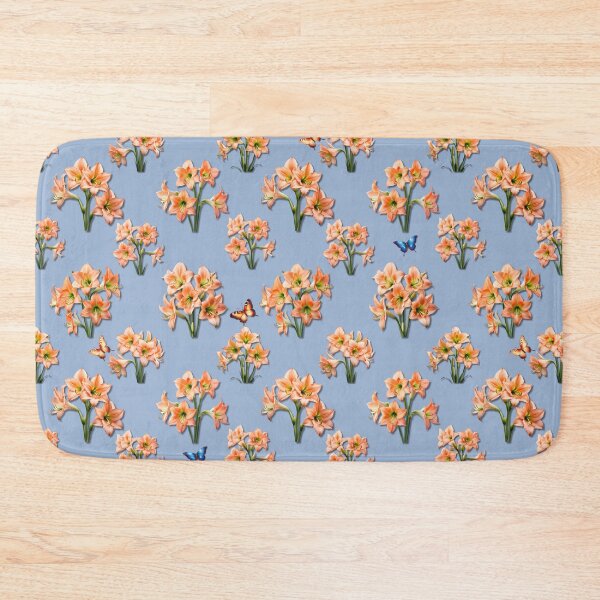 Item preview, Peach Amaryllis Flower Seamless Pattern designed and sold by Petalandfur.