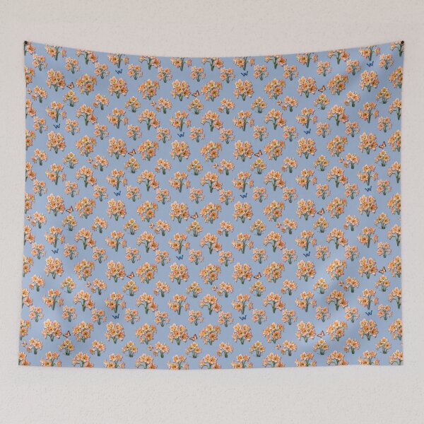 Item preview, Peach Amaryllis Flower Seamless Pattern designed and sold by Petalandfur.